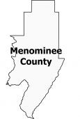 Menominee County Map Michigan