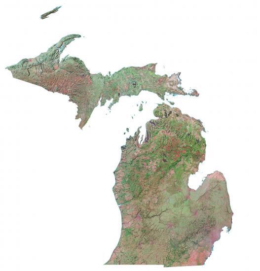 Map of Michigan - Cities and Roads - GIS Geography