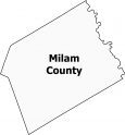 Milam County Map Texas