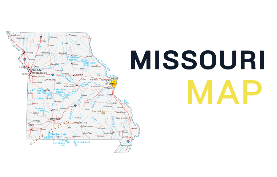 Map of Missouri - Cities and Roads - GIS Geography