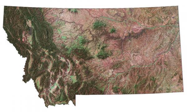 Montana Lakes and Rivers Map - GIS Geography