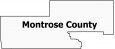 Montrose County Map Colorado