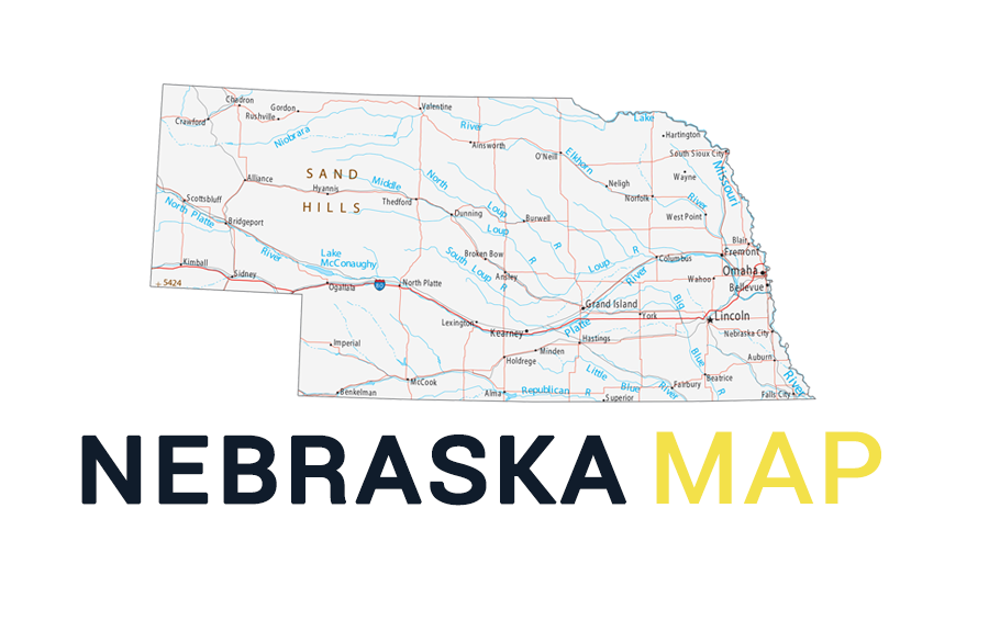 Map Of Nebraska Cities And Roads Gis Geography