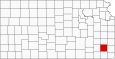 Neosho County Map Kansas Inset