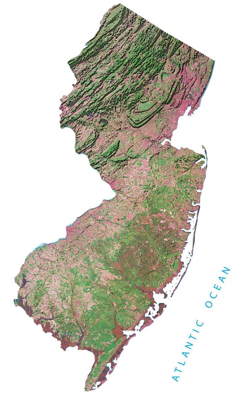 New Jersey Lakes And Rivers Map GIS Geography