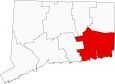 New London County Map Connecticut Locator