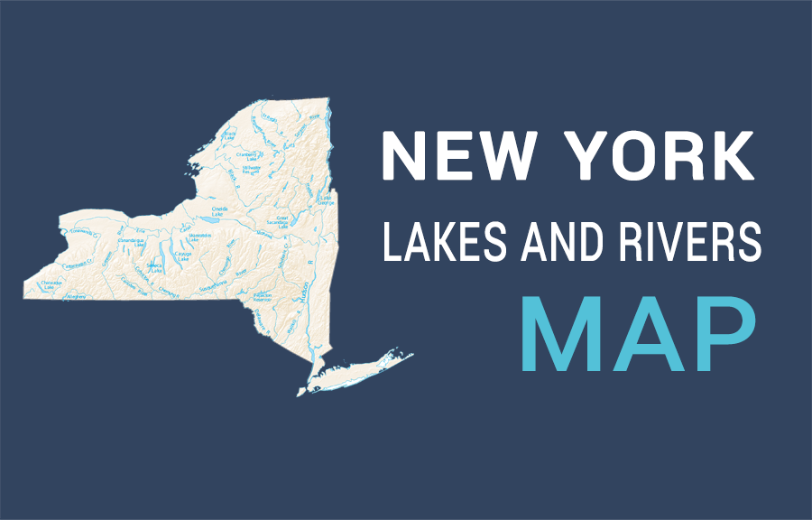 New York State Map With Rivers - United States Map