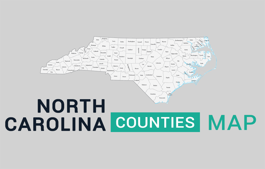 North Carolina Fillable County Map