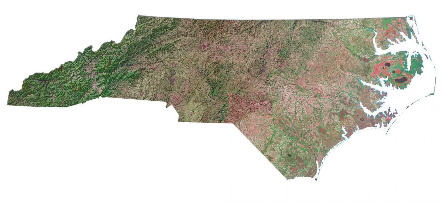 North Carolina Map Cities And Roads Gis Geography 9218