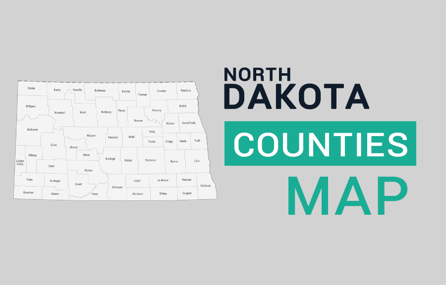 North Dakota County Map - GIS Geography