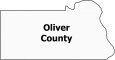 Oliver County Map North Dakota