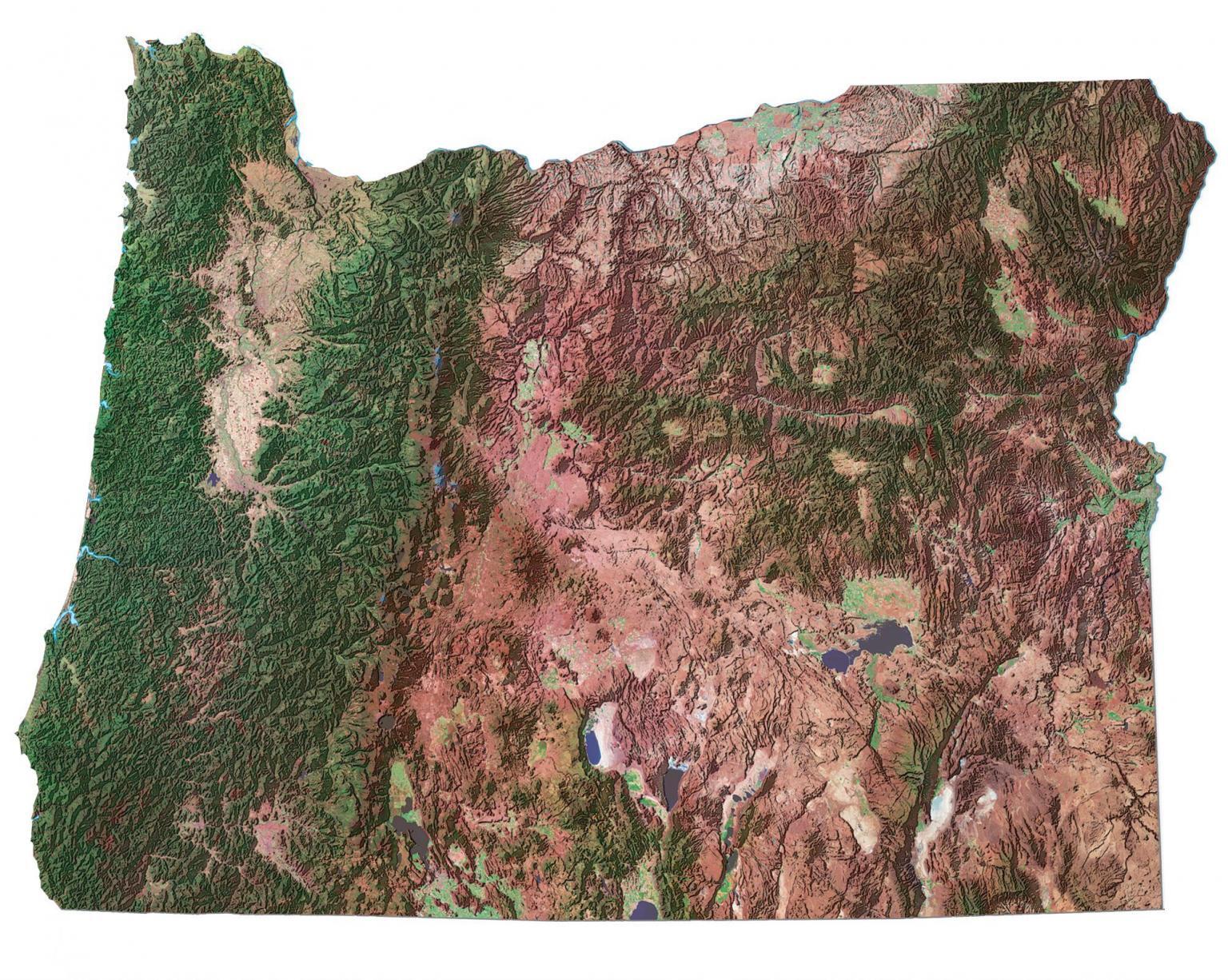 Oregon Satellite Map 1536x1226 