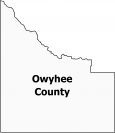 Owyhee County Map Idaho