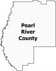 Pearl River County Map Mississippi