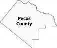 Pecos County Map Texas