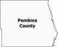 Pembina County Map North Dakota