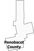 Penobscot County Map Maine