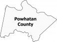 Powhatan County Map Virginia