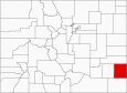 Prowers County Map Colorado Locator