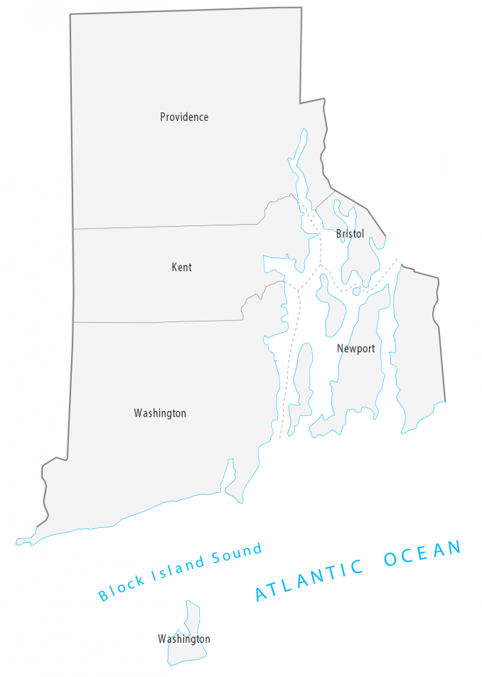 Rhode Island County Map - Gis Geography