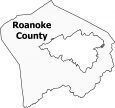 Roanoke County Map Virginia