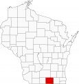 Rock County Map Wisconsin Locator