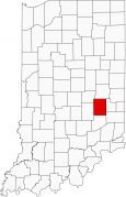 Rush County Map Indiana Locator