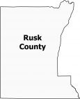 Rusk County Map Texas