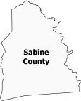 Sabine County Map Texas