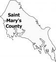 Saint Mary&#039;s County Map Maryland