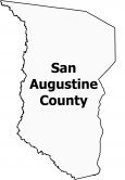 San Augustine County Map Texas