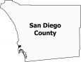 San Diego County Map California