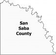 San Saba County Map Texas