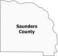 Saunders County Map Nebraska