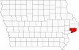 Scott County Map Iowa Locator