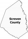 Screven County Map Georgia