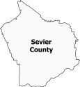 Sevier County Map Tennessee