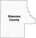 Shannon County Map Missouri