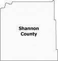 Shannon County Map South Dakota
