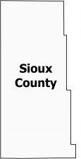 Sioux County Map Nebraska