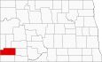 Slope County Map North Dakota Locator