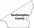 Southampton County Map Virginia