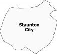 Staunton City Map Virginia
