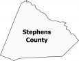 Stephens County Map Georgia