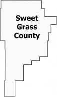 Sweet Grass County Map Montana