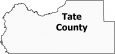 Tate County Map Mississippi