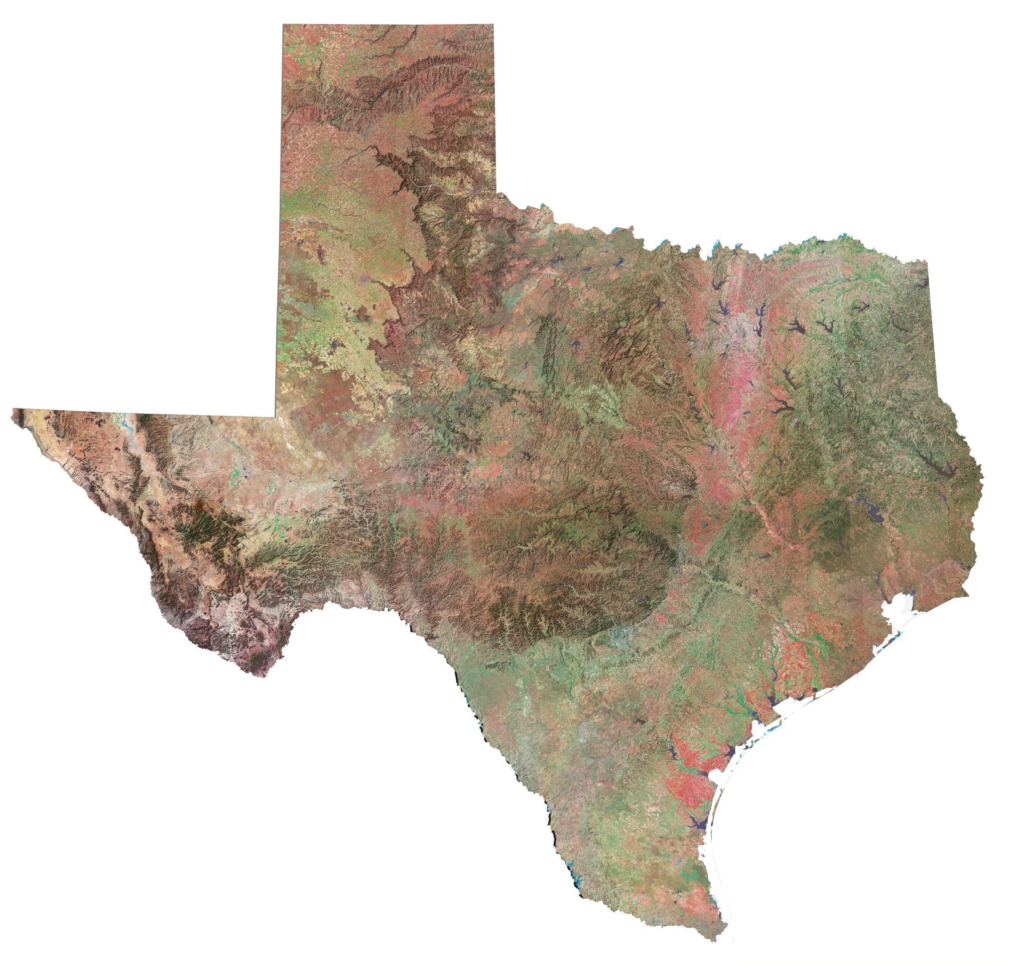 google satellite map of texas