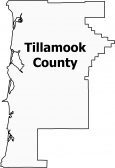 Tillamook County Map Oregon
