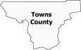 Towns County Map Georgia