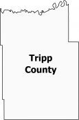 Tripp County Map South Dakota